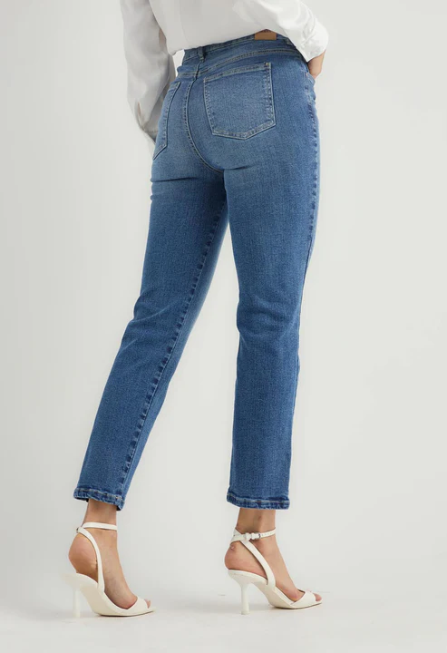 Jean vaquero medio con apliques para mujer - Vista 4
