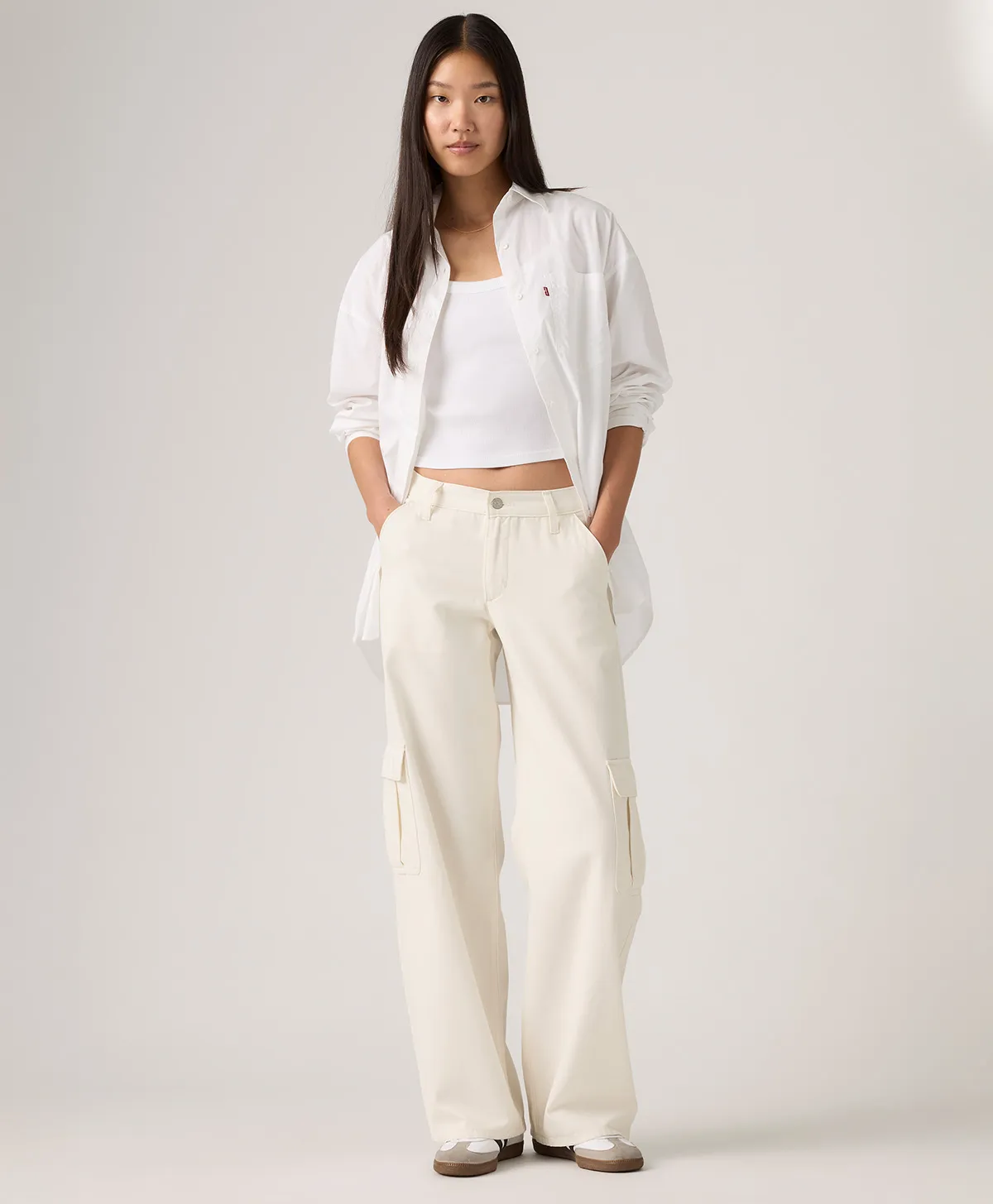 Jeans Super Loose Cargo Para Mujer