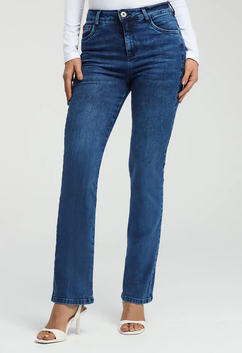 Jean levantacola medio bota recta para mujer - Vista 3