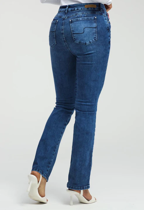Jean levantacola medio bota recta para mujer - Vista 4